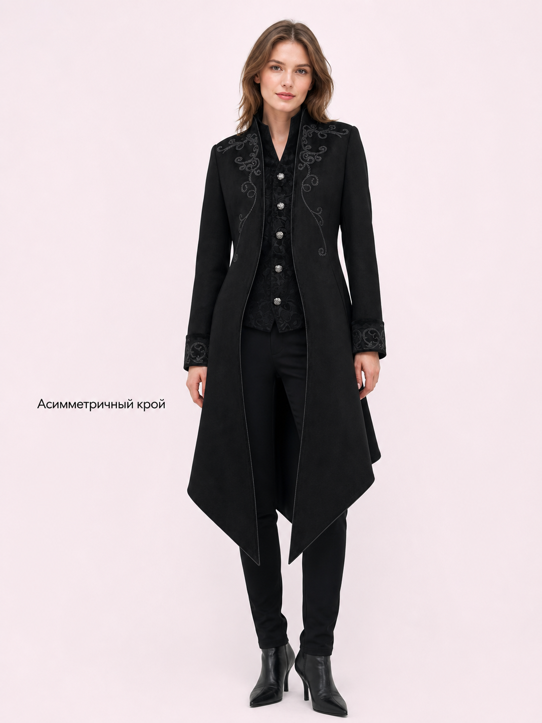 Carnival Gothic Frock Coat with Embroidery