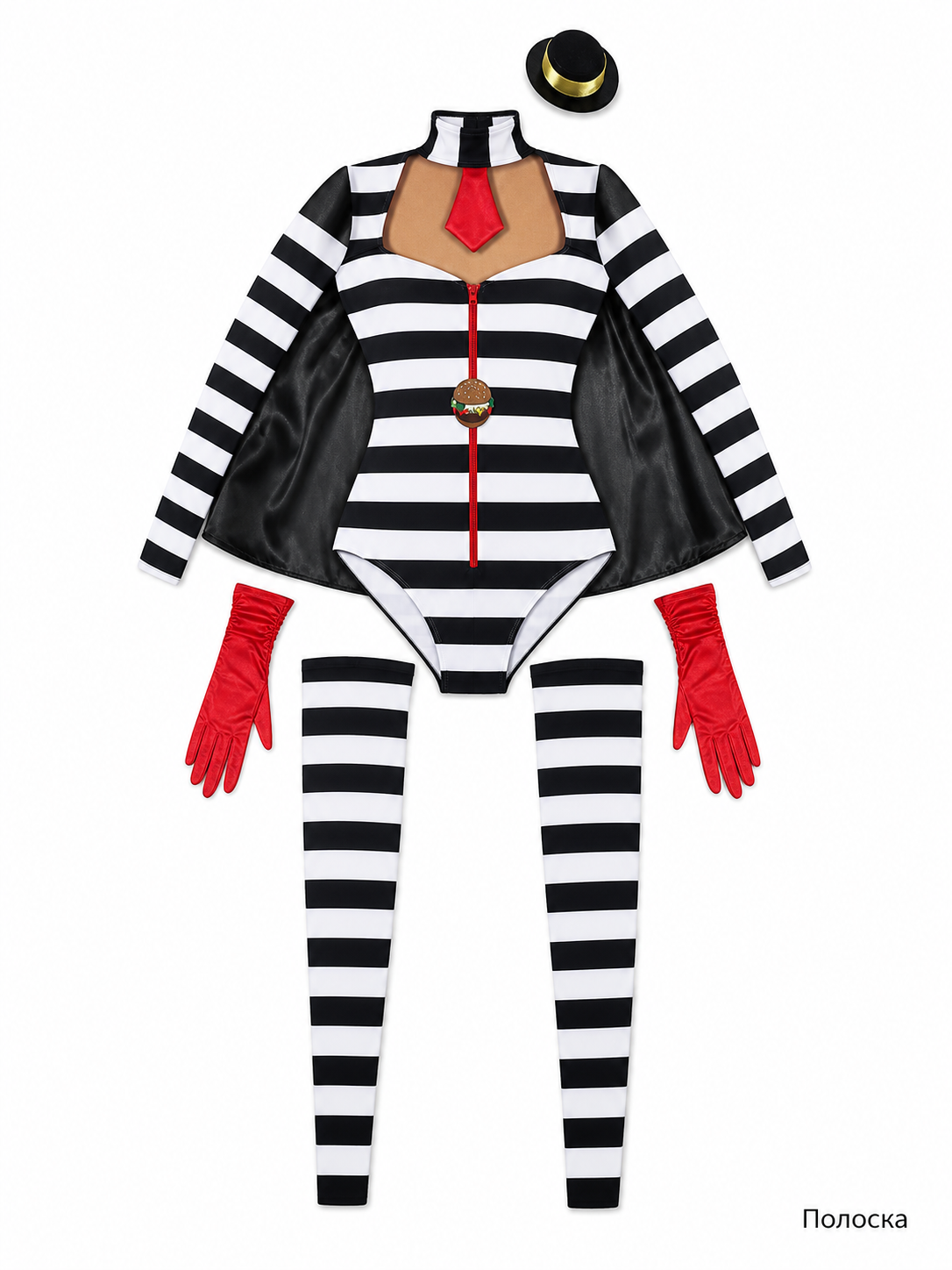 Halloween clown costume with cape