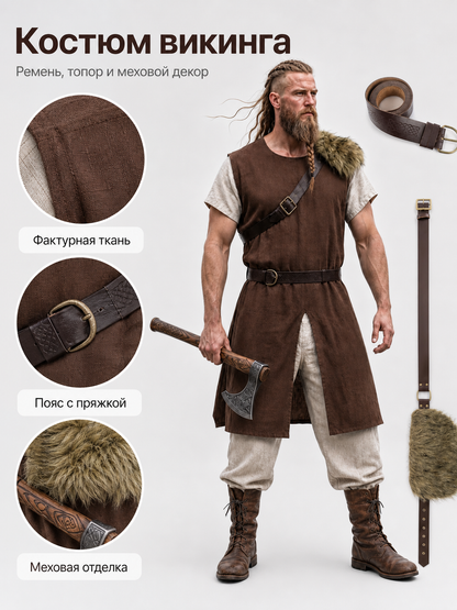 Long Brown Sleeveless Vest Tunic