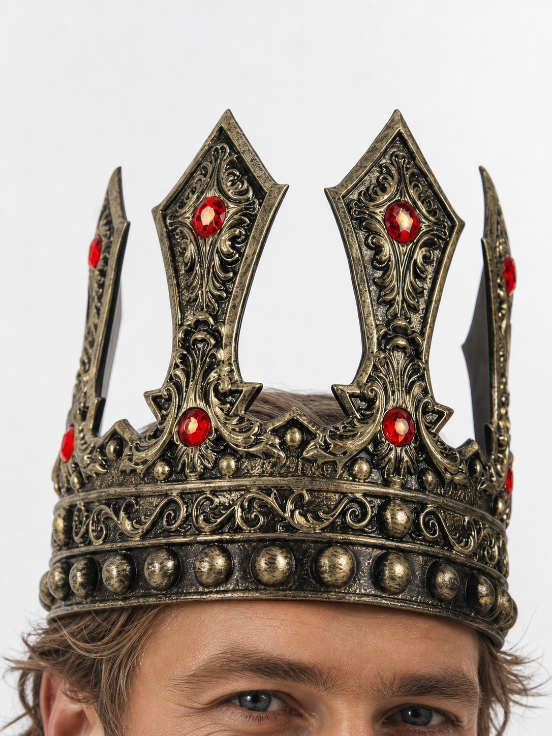 Carnival Crown with Red Rhinestones for Cosplay