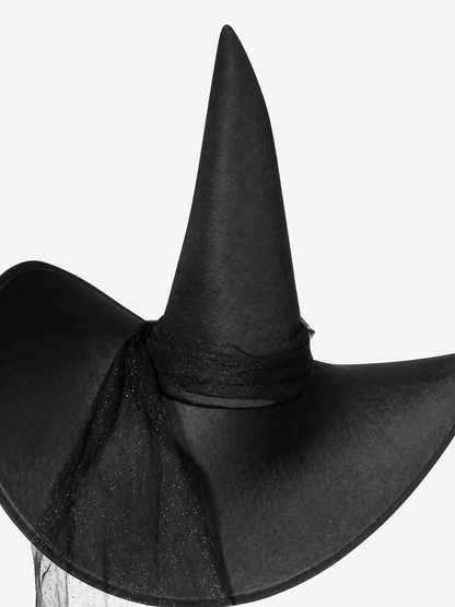 Witch Hat with Mesh for Halloween and Carnival