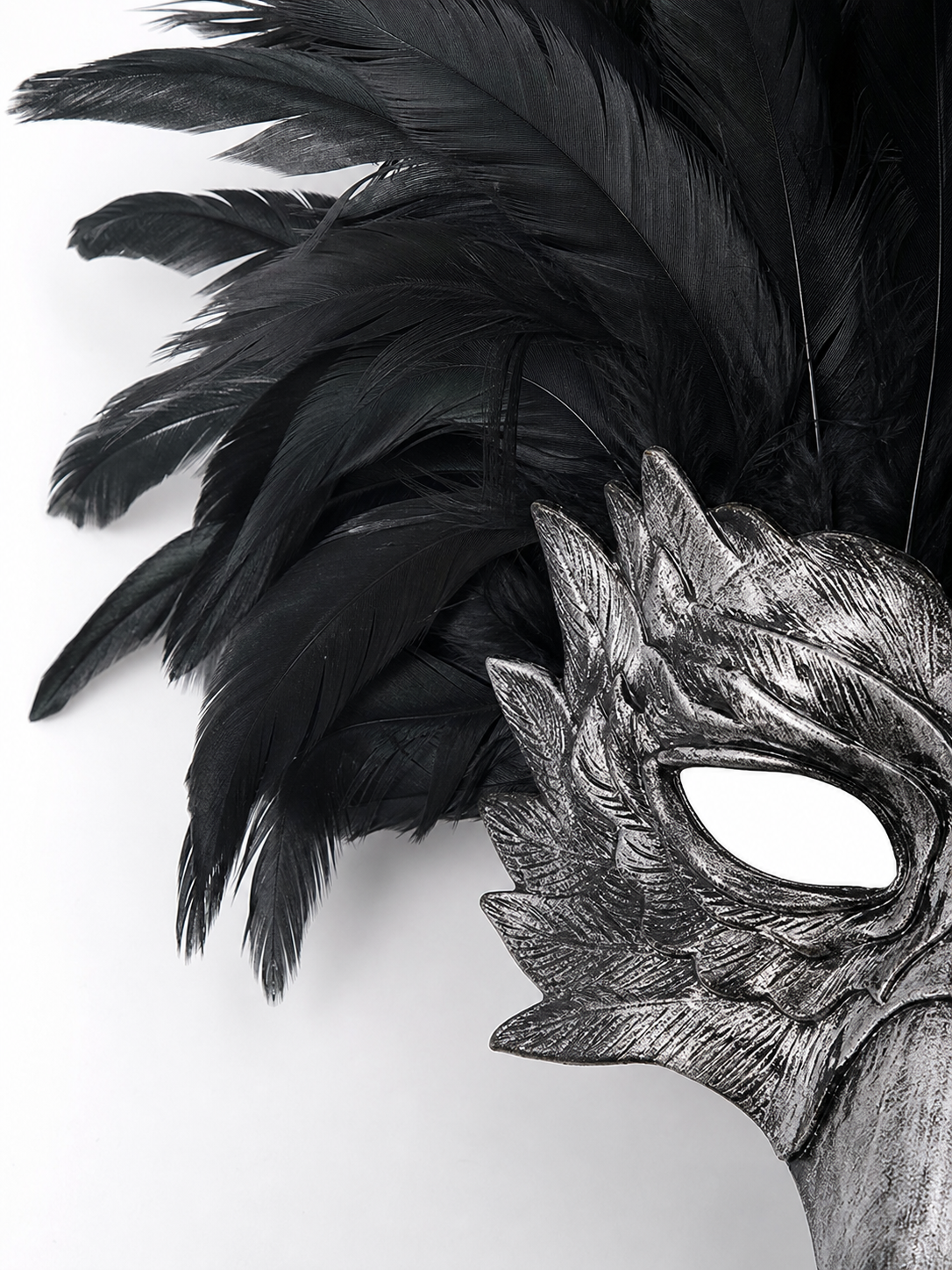 Carnival Eagle Mask with Black Feathers