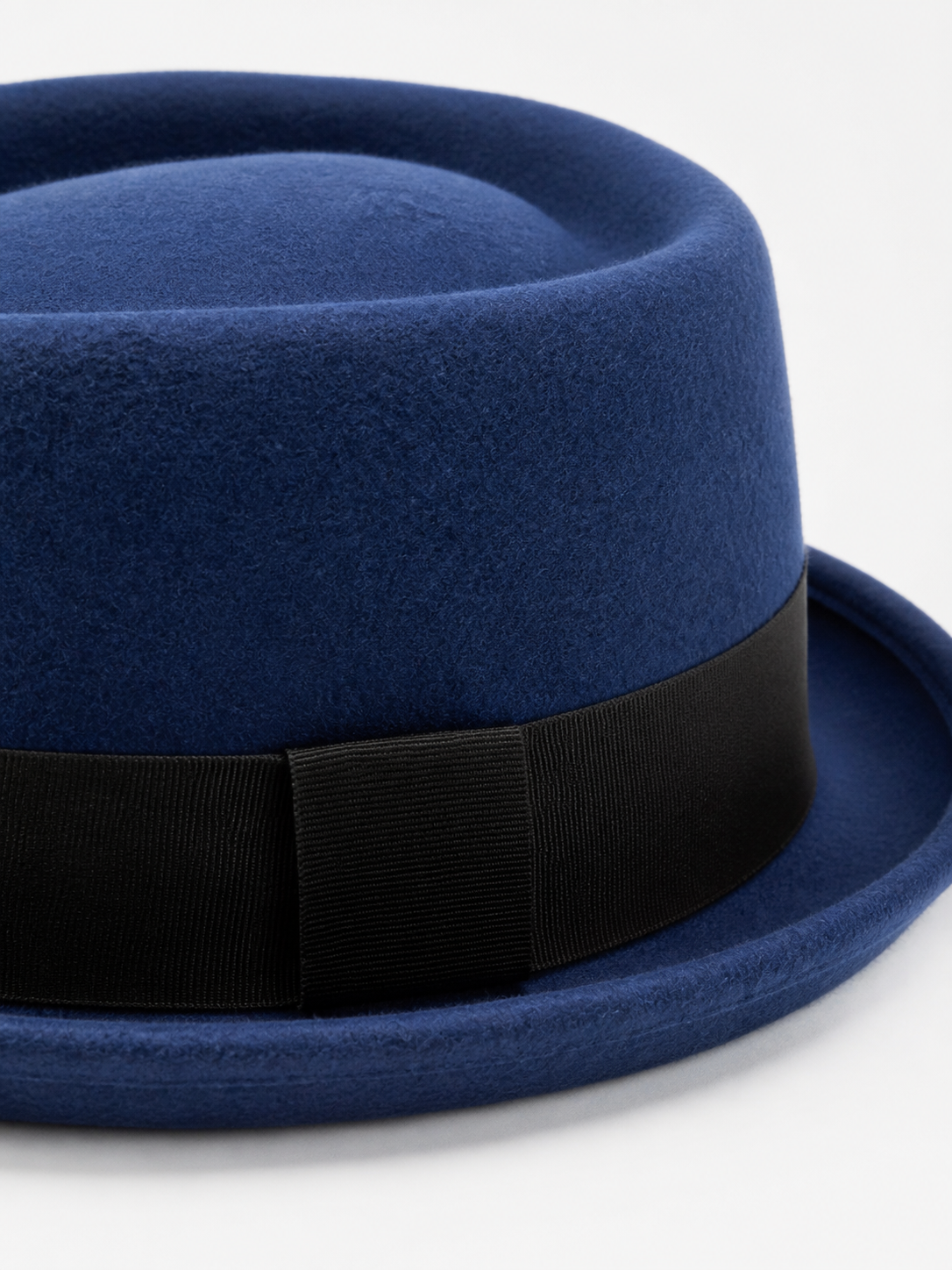 Blue Fedora Hat with Ribbon for Carnival