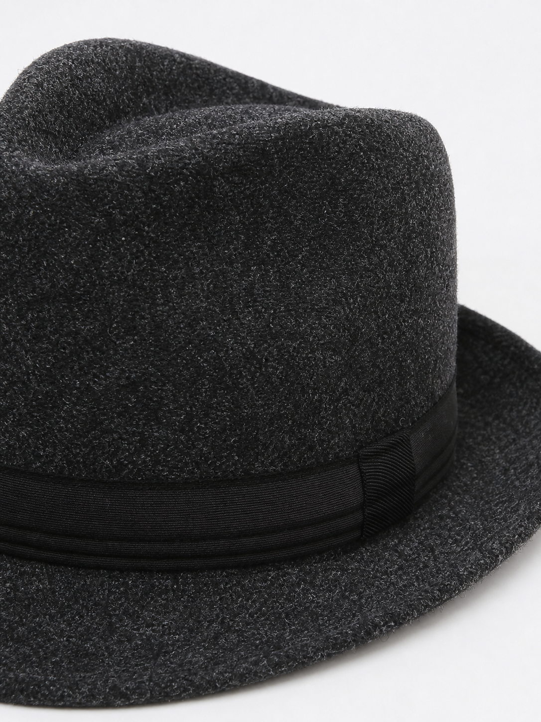 Carnival Hat with Black Ribbon and Short Brim