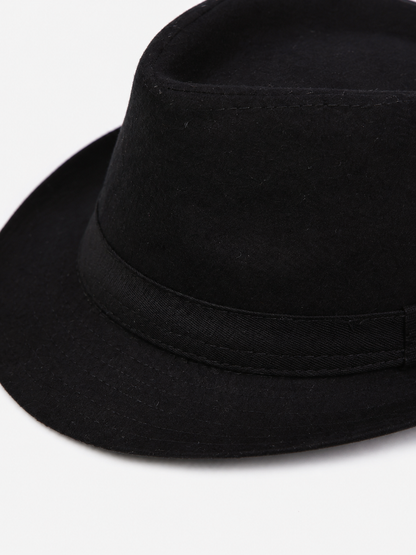 Carnival Fedora Hat with Ribbon and Wide Brim