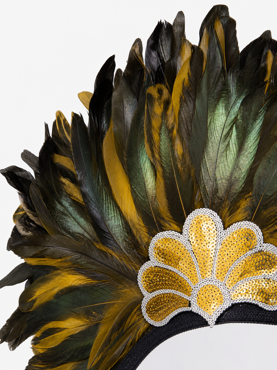 Carnival Feather and Sequin Headpiece