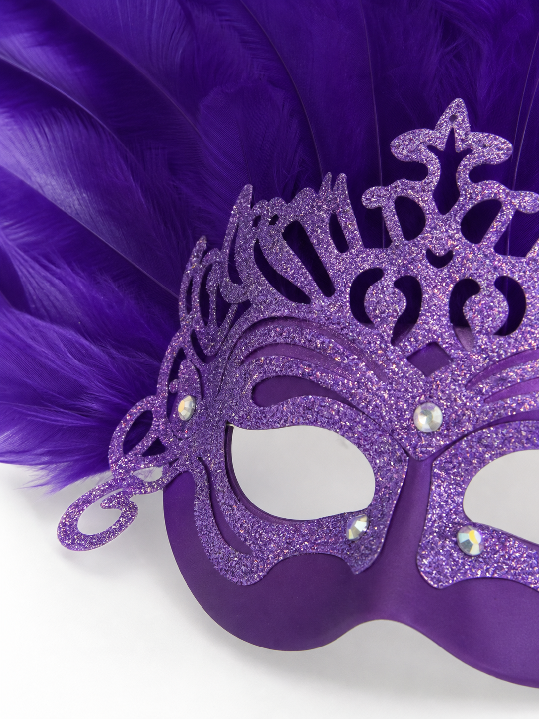 Carnival Headpiece with Feathers and Mask