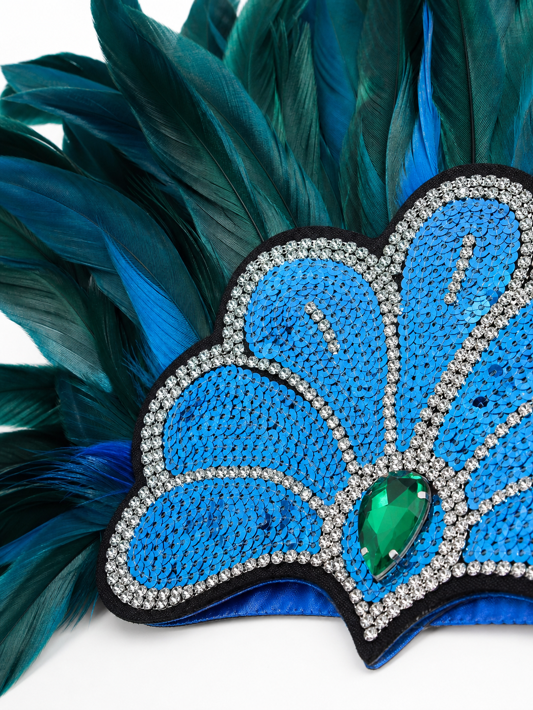 Carnival Feather and Sequin Headpiece