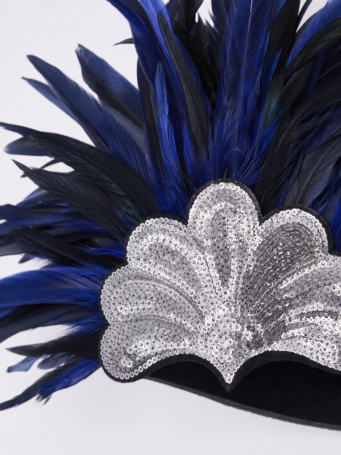 Carnival Headpiece with Blue Feathers