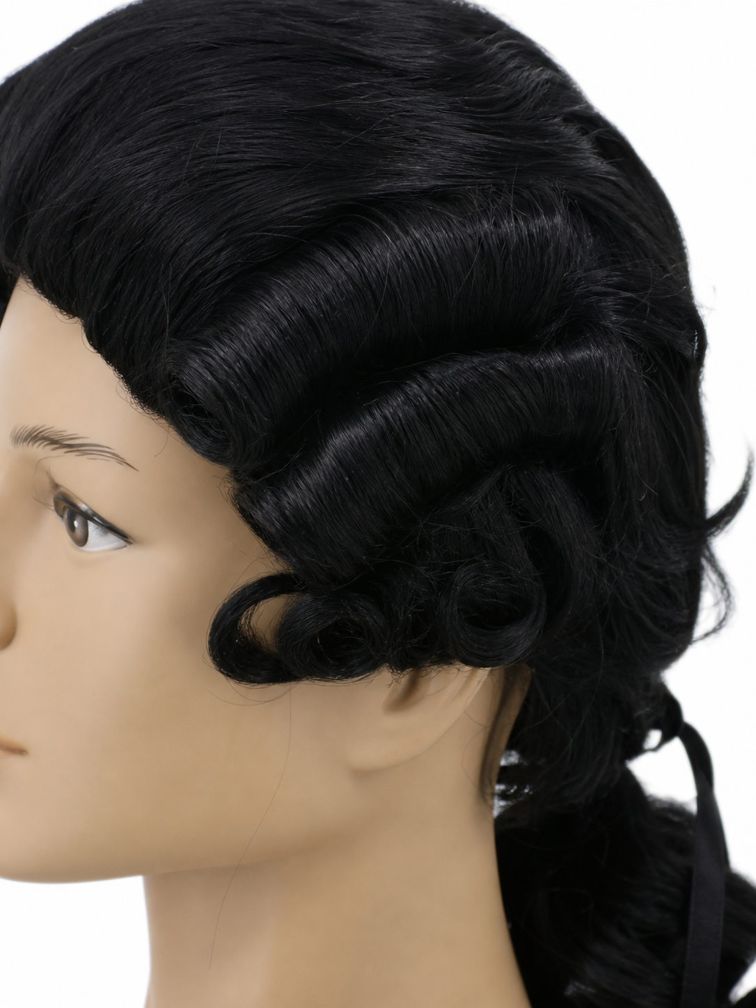 Black Colonial-Style Carnival Wig