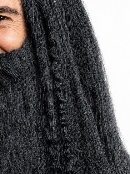 Black Wizard Wig and Beard for Halloween