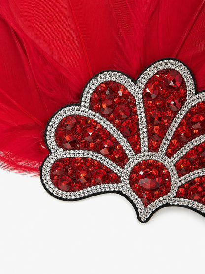 Carnival Headpiece with Red Feathers