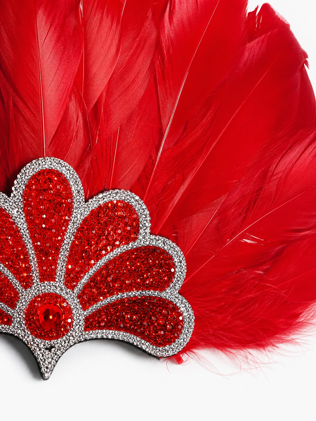Carnival Headpiece with Red Feathers