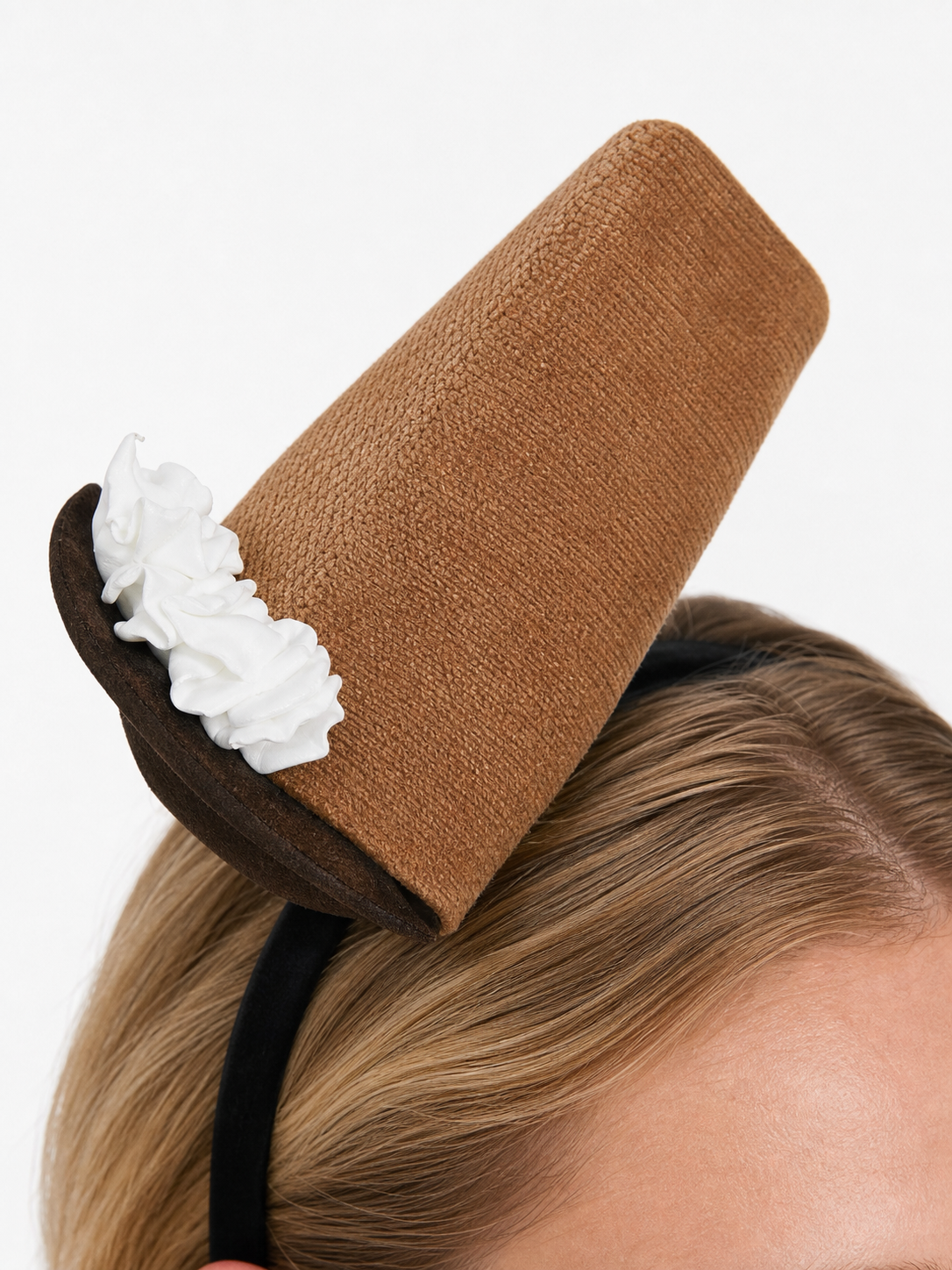 Carnival Headband Shaped Like Chocolate with Cream