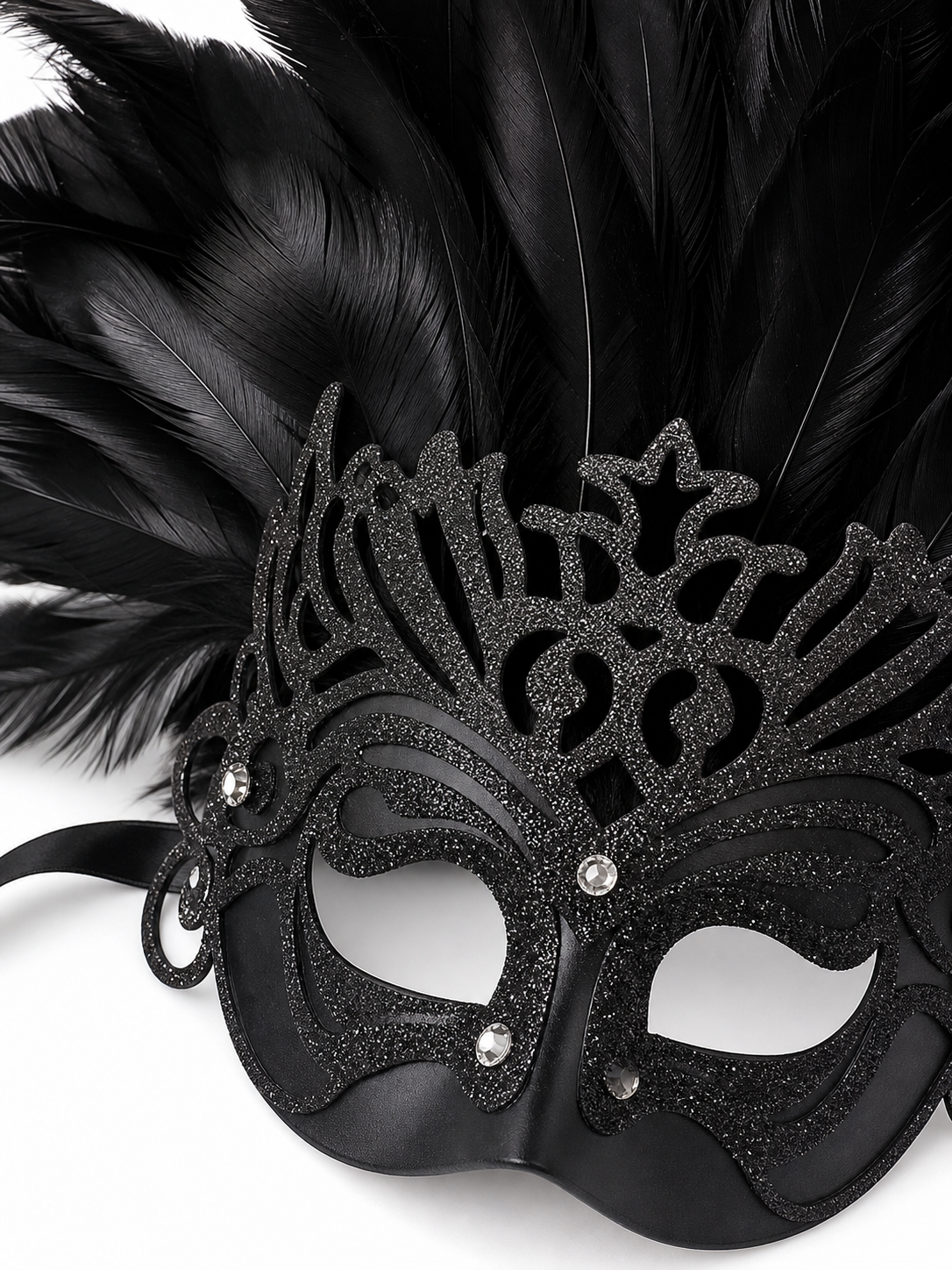 Carnival Feather Headpiece with Mask