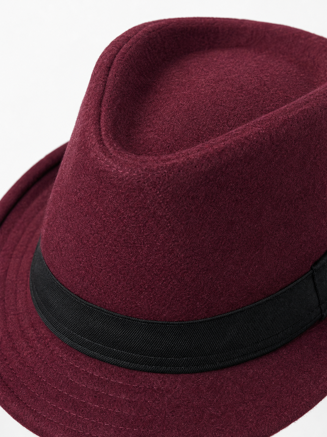 Carnival Fedora Hat with Ribbon and Wide Brim