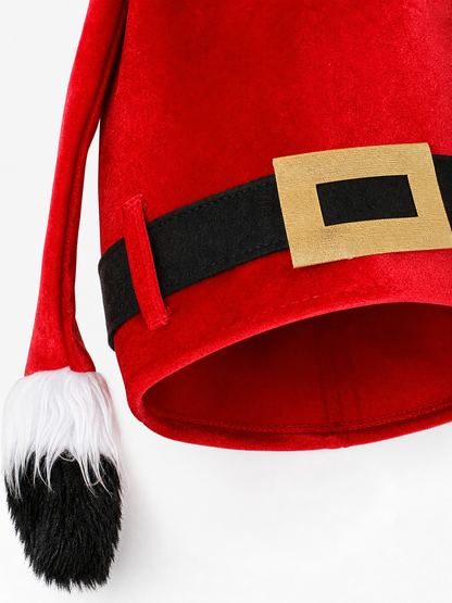 Christmas Carnival Hat with Fuzzy Trim