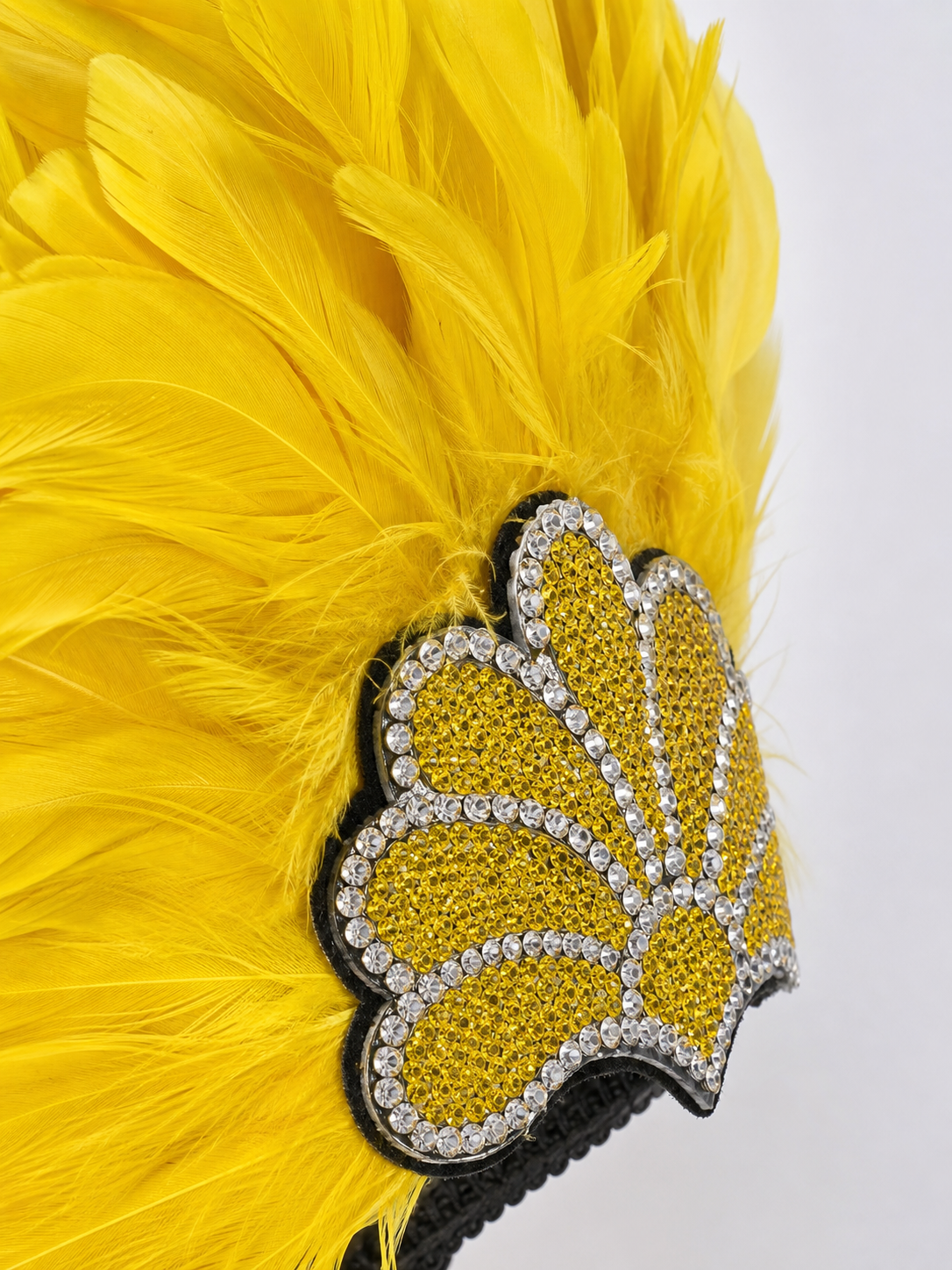 Carnival Headpiece with Yellow Feathers