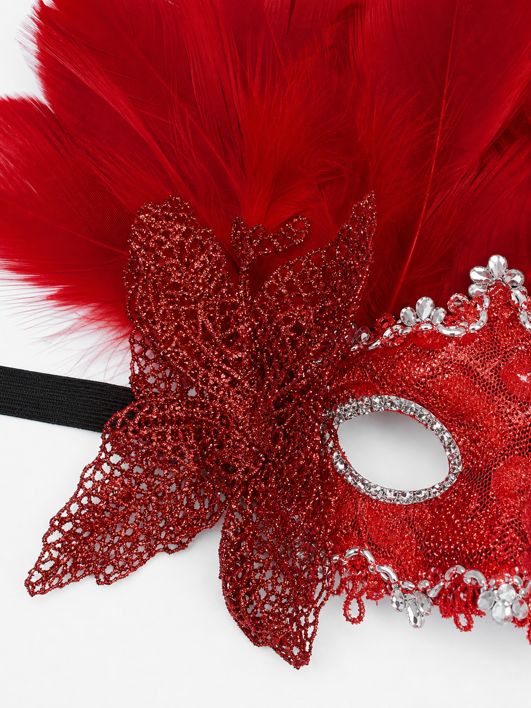 Carnival Headpiece with Red Feathers