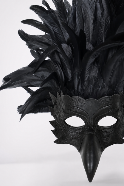 Eagle Mask with Feathers for Masquerade and Photoshoot