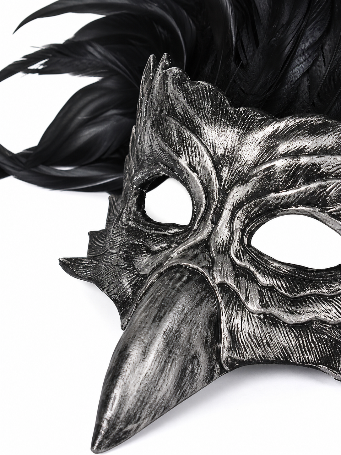 Carnival Eagle Mask with Black Feathers