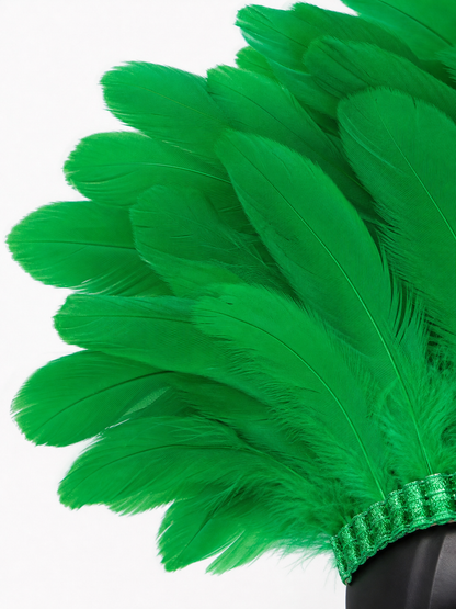 Carnival feather headdress with mask