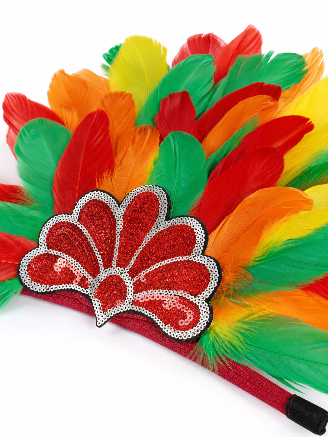 Multicolored Carnival Feather Headpiece