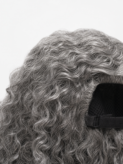 Carnival Wig with Beard for a Wizard Costume