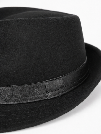 Carnival Fedora Hat with a Black Ribbon