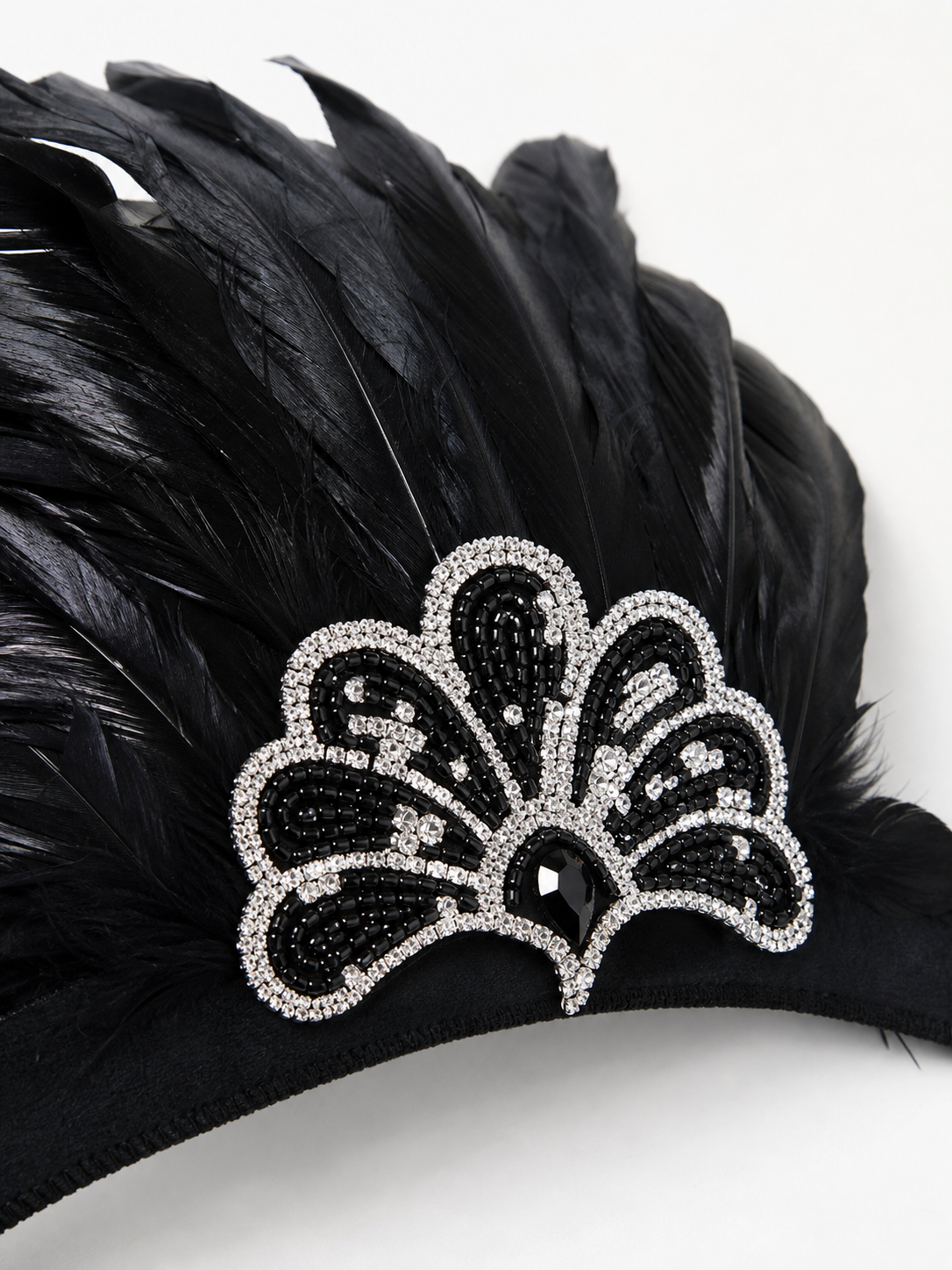 Carnival feather and sequin headpiece
