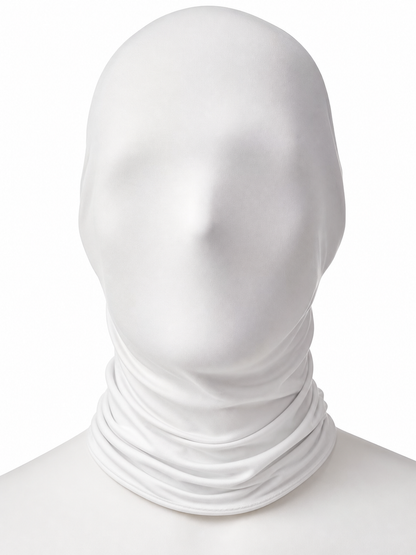 White carnival hood mask, 2-pack
