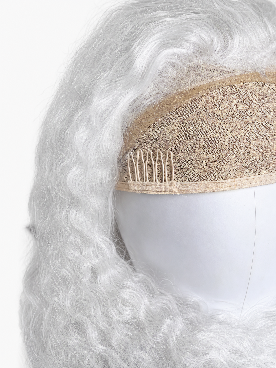 Long White Wavy Wig for Halloween