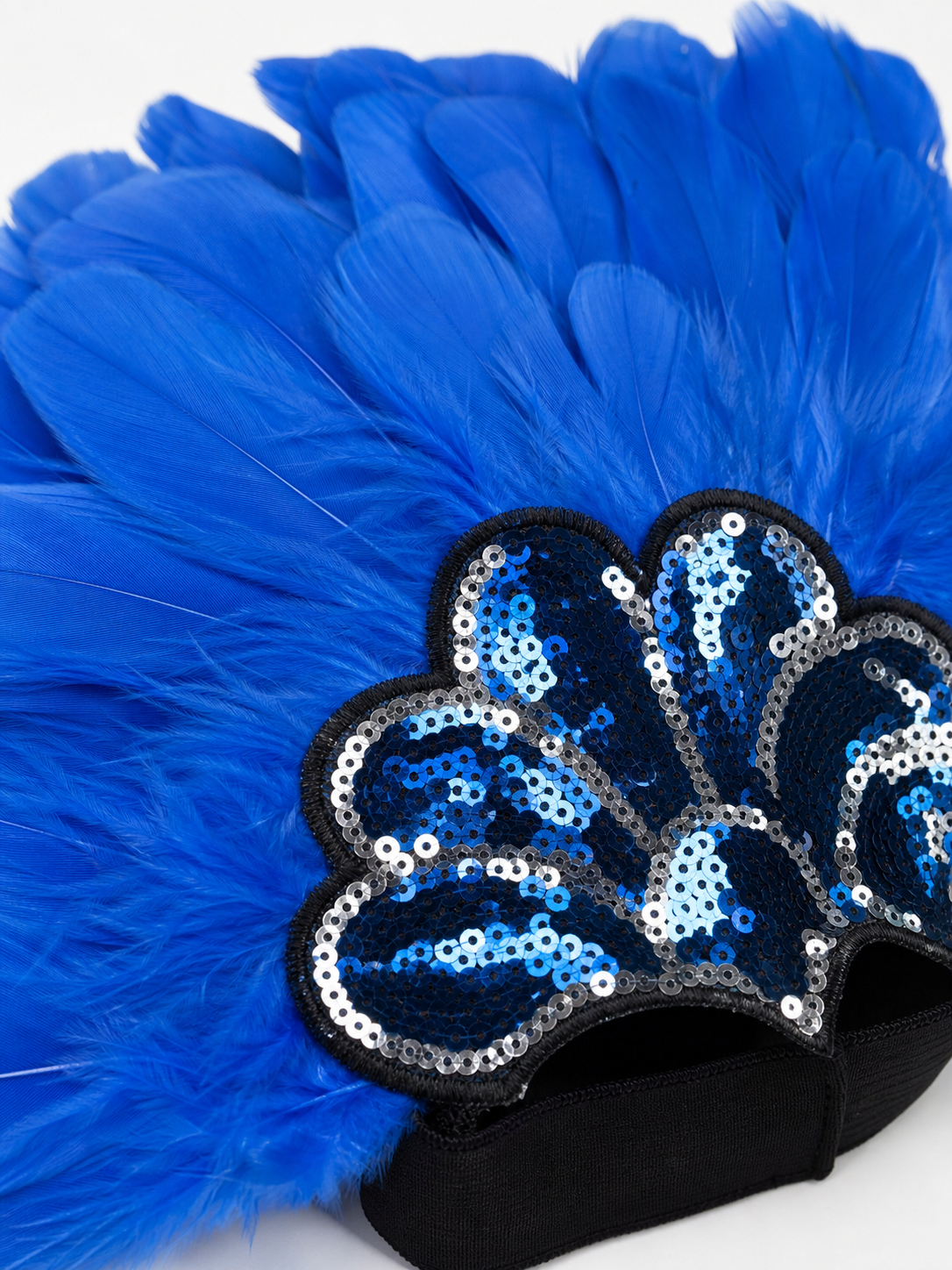 Carnival Headpiece with Blue Feathers
