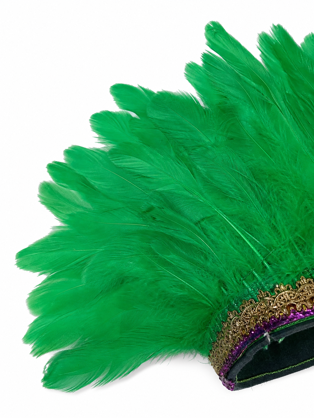 Carnival feather headdress with mask