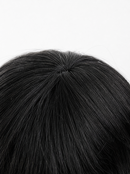 Short Black Carnival Wig with Straight Bangs