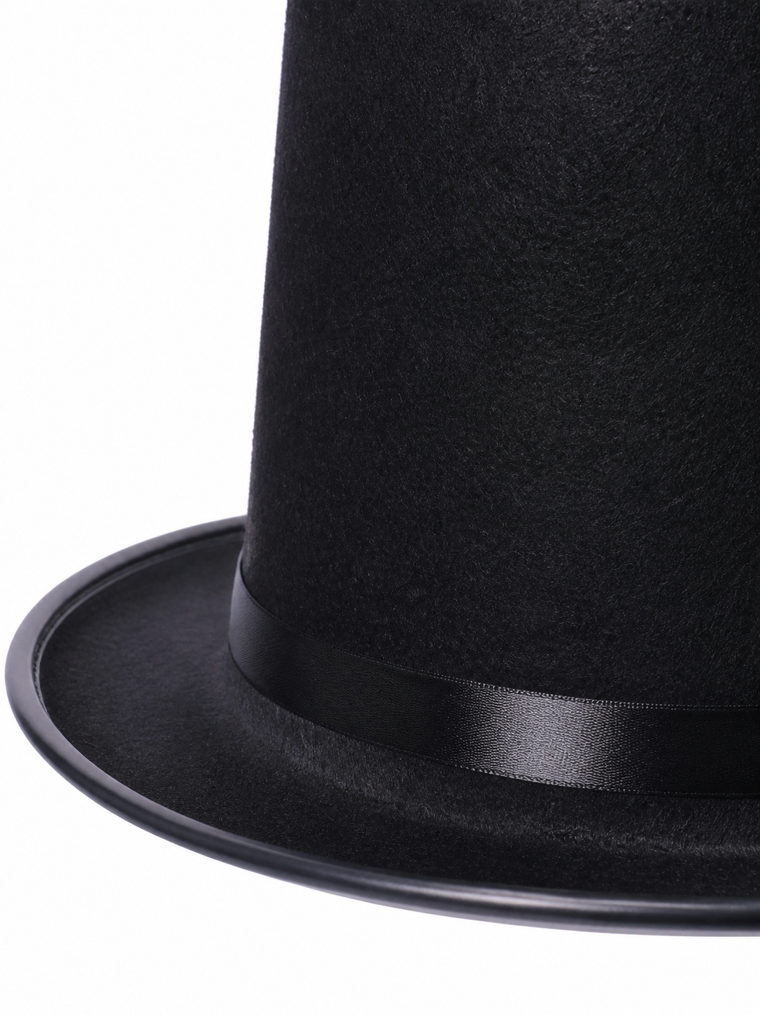 Black Carnival Top Hat with Wide Brim