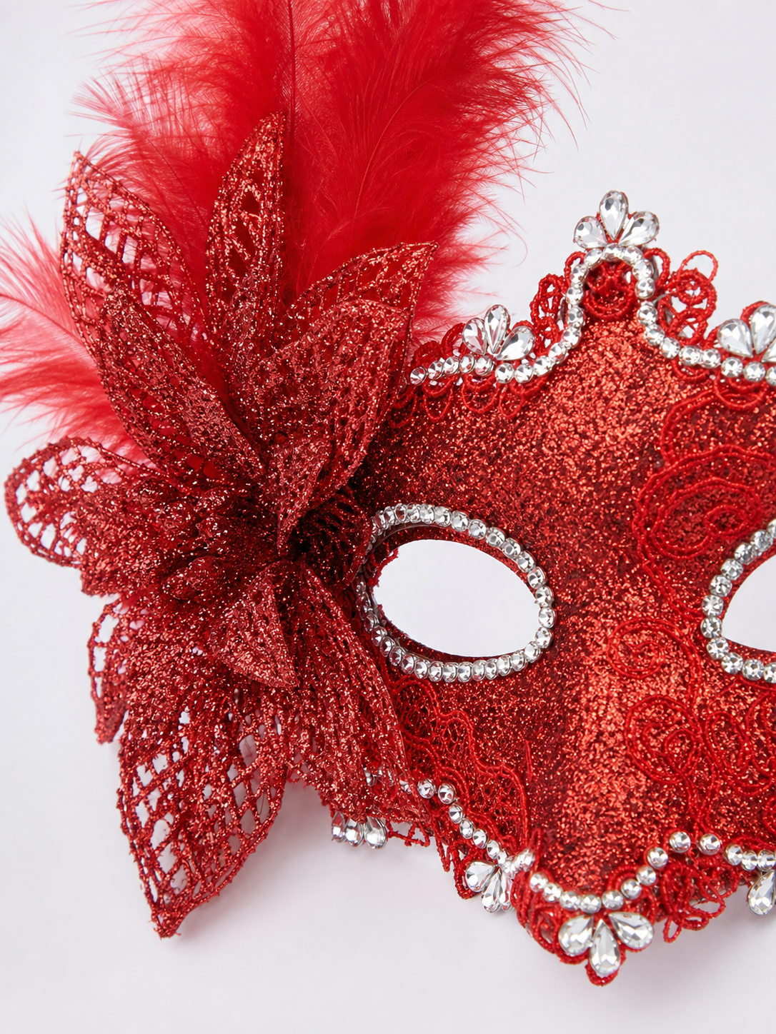 Carnival Headpiece with Red Feathers