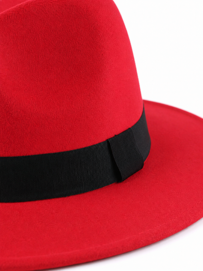 Carnival Fedora Hat with Black Ribbon