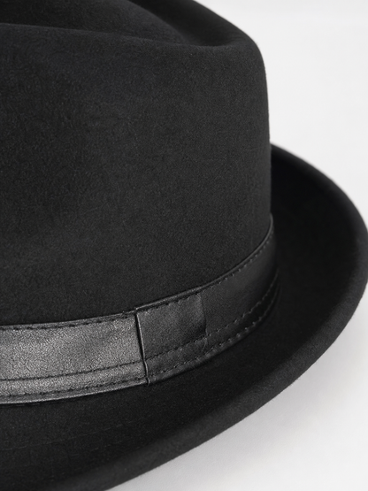 Carnival Fedora Hat with a Black Ribbon