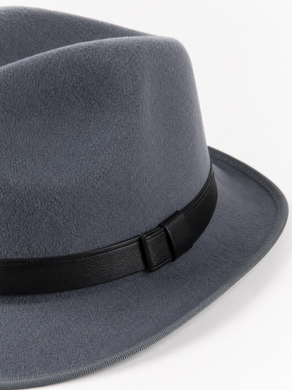 Carnival fedora hat with a short brim and ribbon