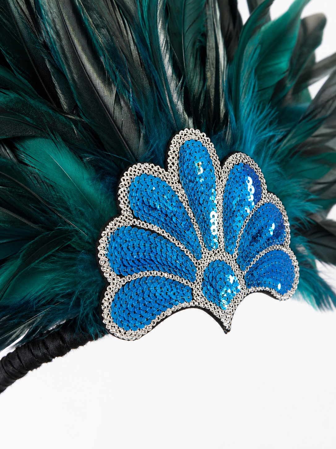 Carnival Headpiece with Blue Feathers