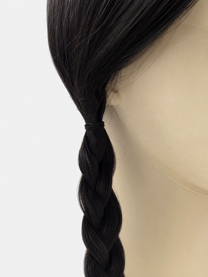 Black Carnival Wig with Two Braids