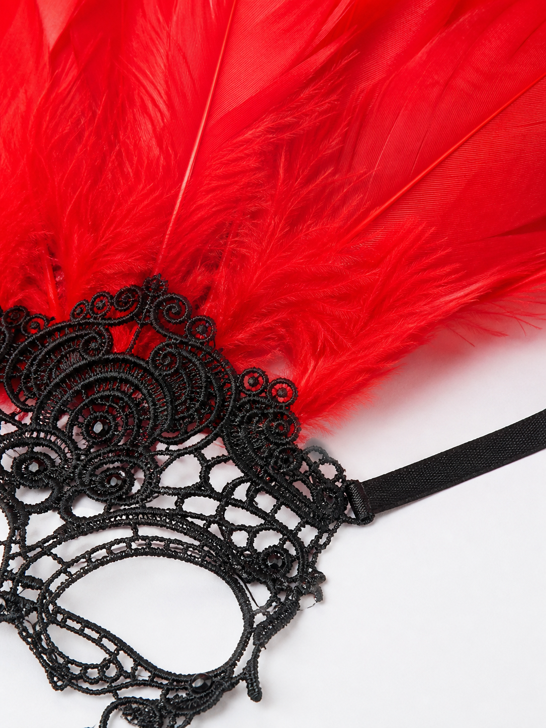 Carnival Headpiece with Red Feathers