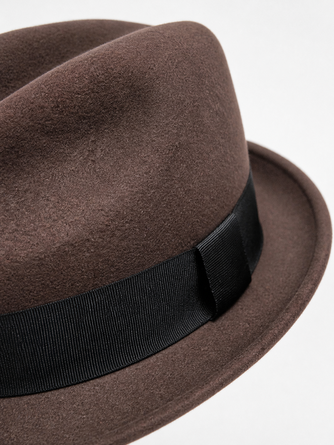 Brown Carnival Fedora with Black Ribbon