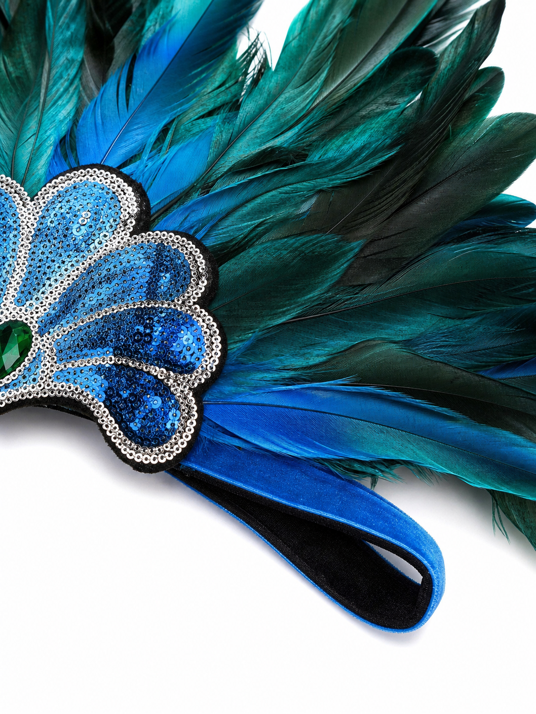 Carnival Feather and Sequin Headpiece