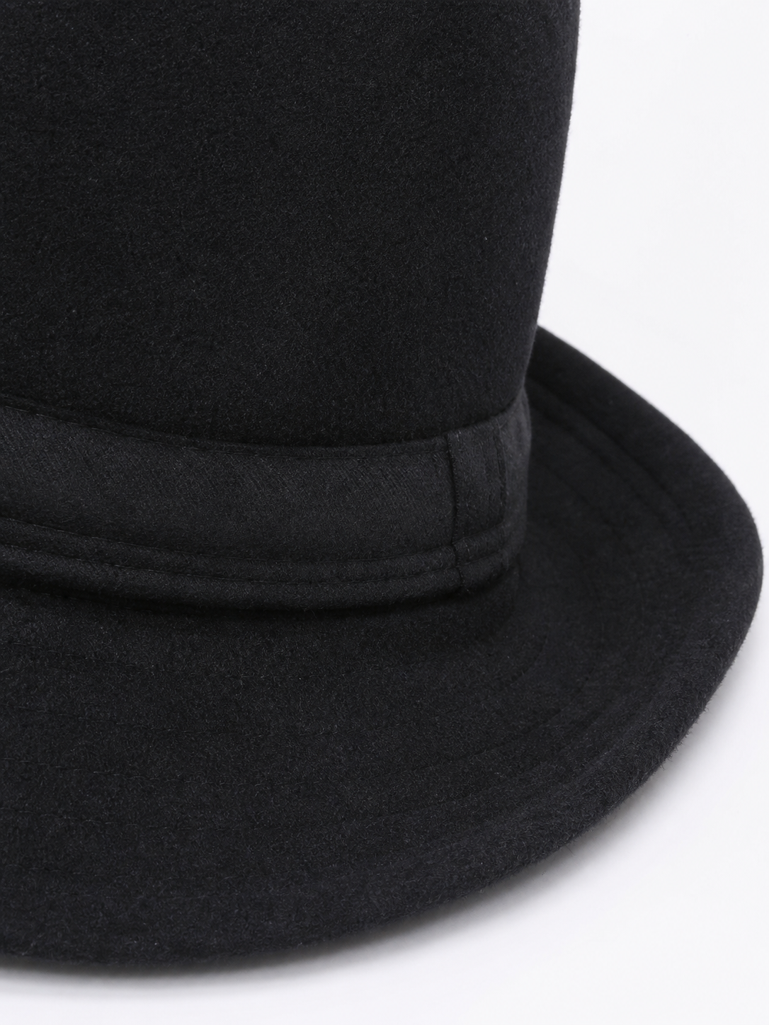 Black Carnival Fedora Hat with Wide Brim