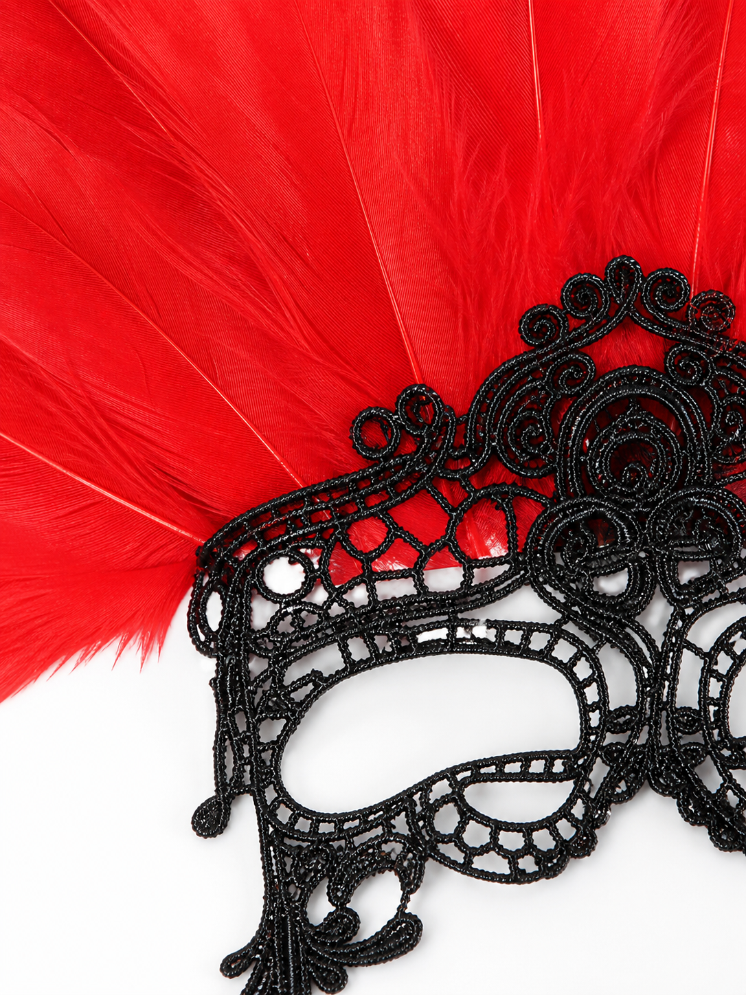 Carnival Headpiece with Red Feathers