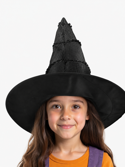 Kids' Black Witch Carnival Hat
