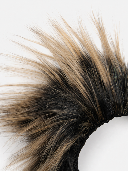 Black and blonde spiked mohawk wig product view 47