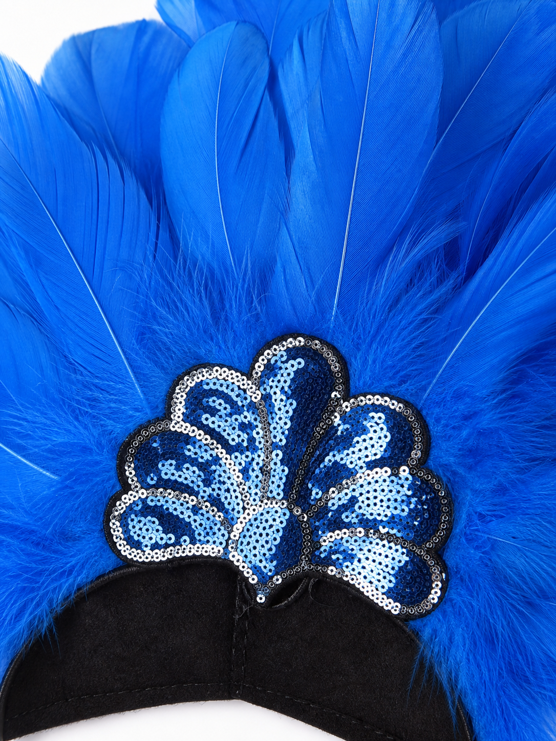 Carnival Headpiece with Blue Feathers